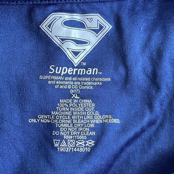 Superman Shirt Mens XL Blue DC Comics Athletic Tee Short Sleeve Graphic Logo - Picture 4 of 9